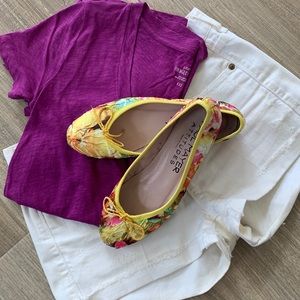 Paul Mayer Attitude Floral Ballet Flats